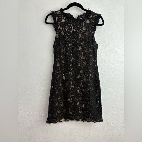 Hidden Label sleeveless black lace dress size L - Picture 1 of 9